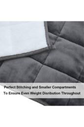 Living and Home 11Kg Ultra Soft Flannel Heavy Blanket in Grey - Size: 150 cm × 200 cm - thumbnail 5