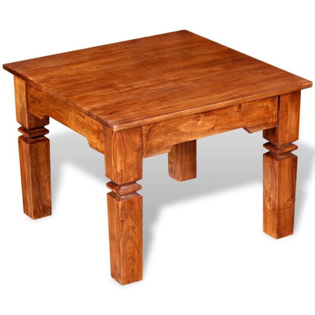 Berkfield Home Coffee Table Solid Wood 60x60x45 cm in Brown - Size: 60 x 60 x 45 cm - image 1