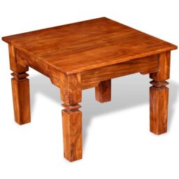 Berkfield Home Coffee Table Solid Wood 60x60x45 cm in Brown - Size: 60 x 60 x 45 cm - thumbnail 2