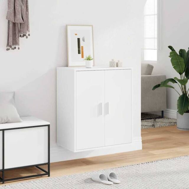 Berkfield Home Shoe Cabinet White 60x35x70 cm Engineered Wood - Size: 60 x 35 x 70 cm - image 1
