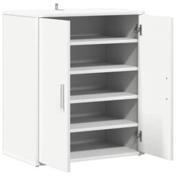Berkfield Home Shoe Cabinet White 60x35x70 cm Engineered Wood - Size: 60 x 35 x 70 cm - thumbnail 6