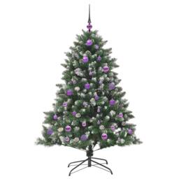 Berkfield Home Artificial Christmas Tree with Stand Green 105 x 105 x 150 cm - thumbnail 4