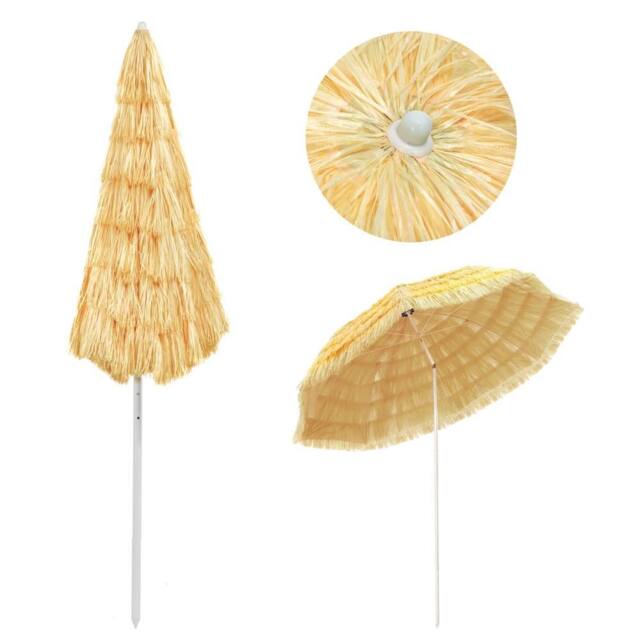 Berkfield Home Harmful Beach Umbrella Natural 300 cm Hawaii Style - image 1