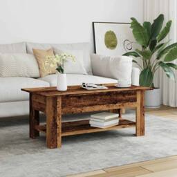 Berkfield Home Durable Coffee Table Old Wood 102x55x42 cm Engineered Wood in Brown - Size: 102 x 55 x 42 cm - thumbnail 1
