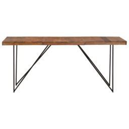 Berkfield Home Dining Table 180x90x76 cm Solid Acacia Wood in Brown - Size: 180 x 90 x 76 cm - thumbnail 2