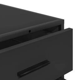 Berkfield Home Drawer Cabinet Black 70x41x56 cm Engineered Wood - Size: 70 x 41 x 56 cm - thumbnail 8