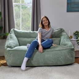 icon Cecilia Bean Bag Sofa Grey Giant Chenille Bean Bag Chair in Green - Size: 2XL - thumbnail 2