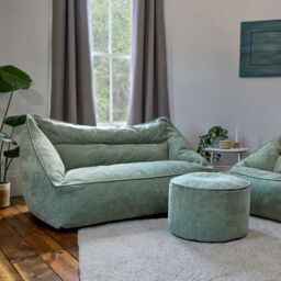 icon Cecilia Bean Bag Sofa Grey Giant Chenille Bean Bag Chair in Green - Size: 2XL - thumbnail 3