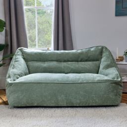 icon Cecilia Bean Bag Sofa Grey Giant Chenille Bean Bag Chair in Green - Size: 2XL - thumbnail 1