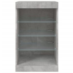 Berkfield Home Sideboard with LED Lights Concrete Grey 41x37x67 cm - Size: 41 x 37 x 67 cm - thumbnail 6