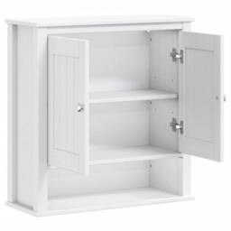 Berkfield Home Bathroom Wall Cabinet BERG White 69.5x27x71.5 cm Solid Wood - thumbnail 4