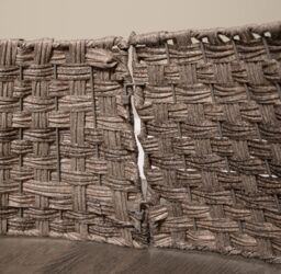 Samuel Alexander 40/58cm Medium KD Plastic Wicker Rattan Woven Christmas Tree Skirt in Grey - thumbnail 5