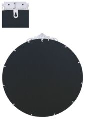 "MirrorOutlet Silver Metal Framed Round Decorative Wall Mirror 39"" X 39"" 100x100CM - Size: 1 Pack" - thumbnail 5