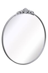 "MirrorOutlet Silver Metal Framed Round Decorative Wall Mirror 39"" X 39"" 100x100CM - Size: 1 Pack" - thumbnail 4