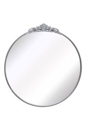 "MirrorOutlet Silver Metal Framed Round Decorative Wall Mirror 39"" X 39"" 100x100CM - Size: 1 Pack" - thumbnail 3