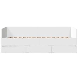 Berkfield Home Daybed with Drawers without Mattress White 100x200 cm - thumbnail 4