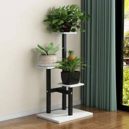KORVIXA 3 Tier Plant Display Stand Indoor Outdoor Garden Flower Pot Shelf Rack - thumbnail 5