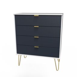 Ready Assembled 2 U Bexley 4 Drawer Chest (Ready Assembled) in Dark Blue - thumbnail 6
