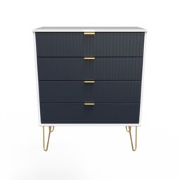 Ready Assembled 2 U Bexley 4 Drawer Chest (Ready Assembled) in Dark Blue - thumbnail 2