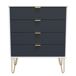 Ready Assembled 2 U Bexley 4 Drawer Chest (Ready Assembled) in Dark Blue