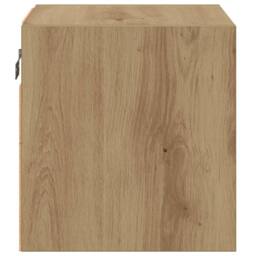 Berkfield Home TV Wall Cabinet with LED Lights Artisan Oak 30x28.5x30 cm in Brown - thumbnail 9