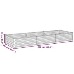 Berkfield Home Garden Raised Bed 291x100x36 cm Corten Steel in Brown - Size: 291 x 100 x 36 cm - thumbnail 7