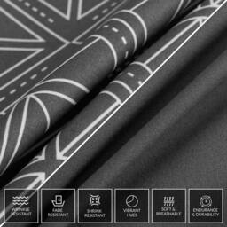 Pamposh Modern Duvet Cover Set Reversible Quilt Covers Bedding Sets in Charcoal - Size: King - thumbnail 5