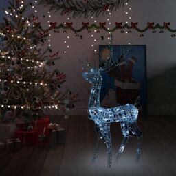 Berkfield Home Acrylic Reindeer Christmas Decoration 140 LEDs 120 cm Cold White
