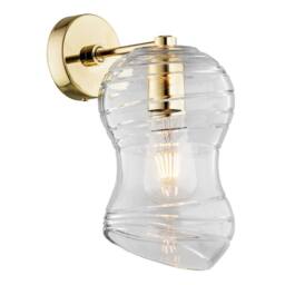 Netlighting Deportivo Wall Lamp Transparent Brass Steel in Gold - thumbnail 1