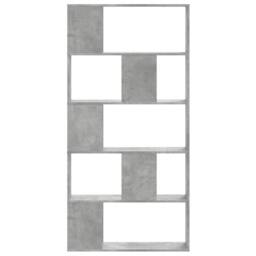 Berkfield Home Bookcase 5-Tier Concrete Grey 80.5x23.5x162.5 cm Engineered Wood - thumbnail 3