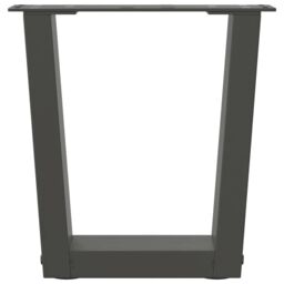 Berkfield Home Dining Table Legs V-Shape 2 pcs Anthracite 30x(30-31.3) cm Steel in Black - thumbnail 5