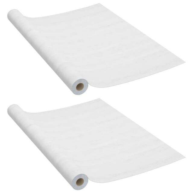 Berkfield Home Self-adhesive Door Films 2 pcs White Wood 210x90 cm PVC - image 1