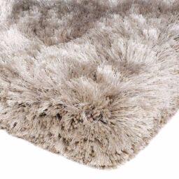The Rug Shop UK Handmade Plain Shaggy Sparkle Luxurious Anti-Shed Area Rug in Beige - Size: 140 cm x 200 cm - thumbnail 2