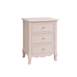 Melody Maison Pair Of Pink 3 Drawer Bedside Tables - Sophia Pink Range in Pale Pink - thumbnail 1