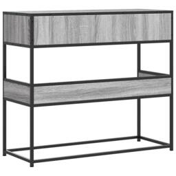 Berkfield Home Classic Console Table Grey Sonoma 90x35x80 cm Engineered Wood - Size: 90 x 35 x 80 cm - thumbnail 6