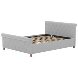 Home Discount Vida Designs Vittorio King Size Bed Frame (Crushed Velvet Silver, Light Grey Velvet, Light Grey Linen) Bedroom Furniture - thumbnail 8