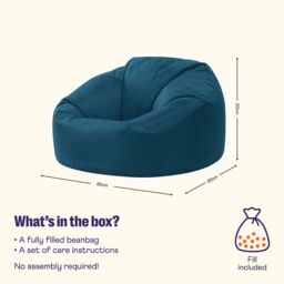 icon Classic Indoor Outdoor Bean Bag Yellow Bean Bag Chair in Teal - thumbnail 6