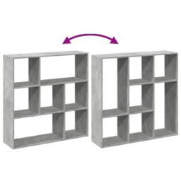 Berkfield Home Room Divider Bookcase Concrete Grey 102x29x103.5 cm Engineered Wood - thumbnail 8