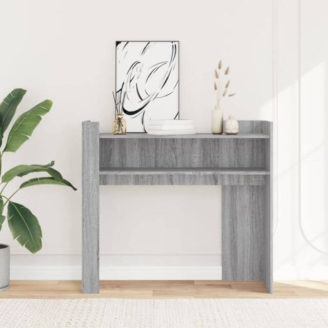 Berkfield Home Classic Console Table Grey Sonoma 100x35x90 cm Engineered Wood - Size: 100 x 35 x 90 cm - image 1