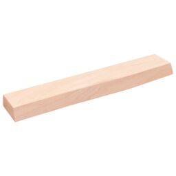 Berkfield Home Wall Shelf 60x10x4 cm Untreated Solid Wood Oak in Brown - Size: 60 x 10 x 4 cm - thumbnail 1