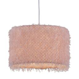 First Choice Lighting Rogers - Pink Shaggy 30cm Easy Fit Pendant Shade - thumbnail 2