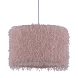 First Choice Lighting Rogers - Pink Shaggy 30cm Easy Fit Pendant Shade