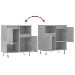 Berkfield Home Sideboard Concrete Grey 60x35x70 cm Engineered Wood - Size: 60 x 35 x 70 cm - thumbnail 9