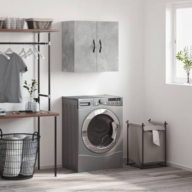 Berkfield Home Wall Cabinet Concrete Grey 60x31x60 cm Engineered Wood - Size: 60 x 31 x 60 cm - image 1