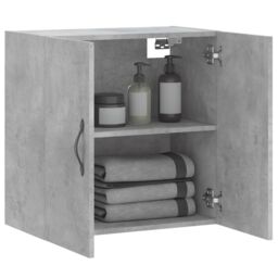 Berkfield Home Wall Cabinet Concrete Grey 60x31x60 cm Engineered Wood - Size: 60 x 31 x 60 cm - thumbnail 4