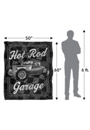 JQ Licensing James Piazza Hot Rod Garage Silky Touch Super Soft Throw Blanket 152 X 127 cm in White - thumbnail 5