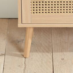 Birlea Croxley Chest of 7 Drawers Rattan Croxley Mid Century Modern in Natural - thumbnail 4