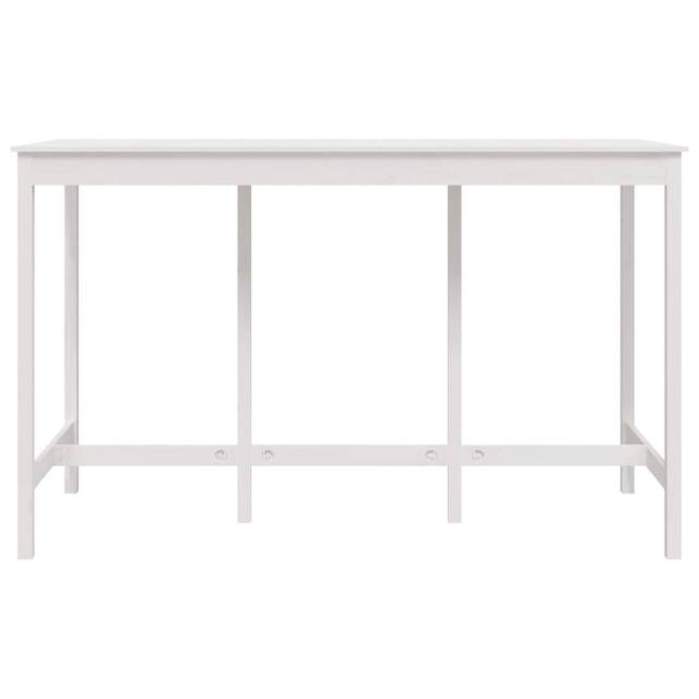 Berkfield Home Beautiful Bar Table White 180x80x110 cm Solid Wood Pine - Size: 180 x 80 x 110 cm - image 1