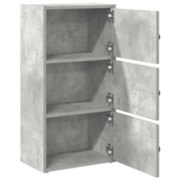 Berkfield Home Bookcase Concrete Grey 40x24x77 cm Engineered Wood - Size: 40 x 24 x 77 cm - thumbnail 5
