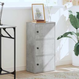 Berkfield Home Bookcase Concrete Grey 40x24x77 cm Engineered Wood - Size: 40 x 24 x 77 cm - thumbnail 3